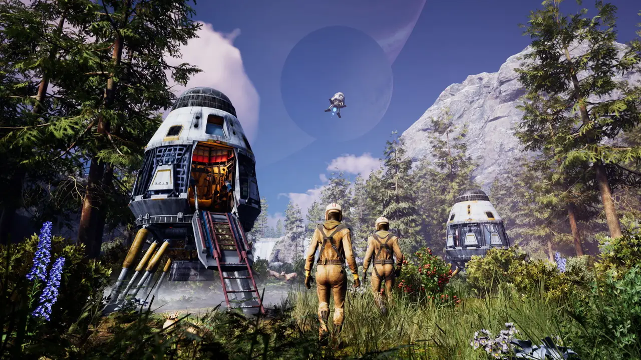 ICARUS prospectors next to their drop pods