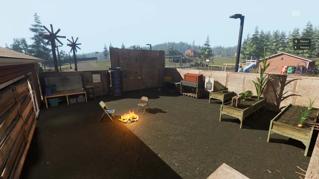 A fortified VEIN base in a small town